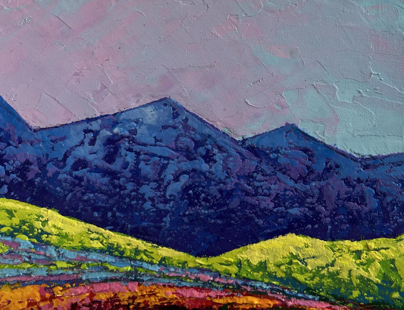 Oil painting Evening is approaching in the mountains V. Zadorozhnya