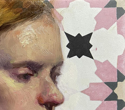 Oil painting Portrait of a woman Helena Annam Butt