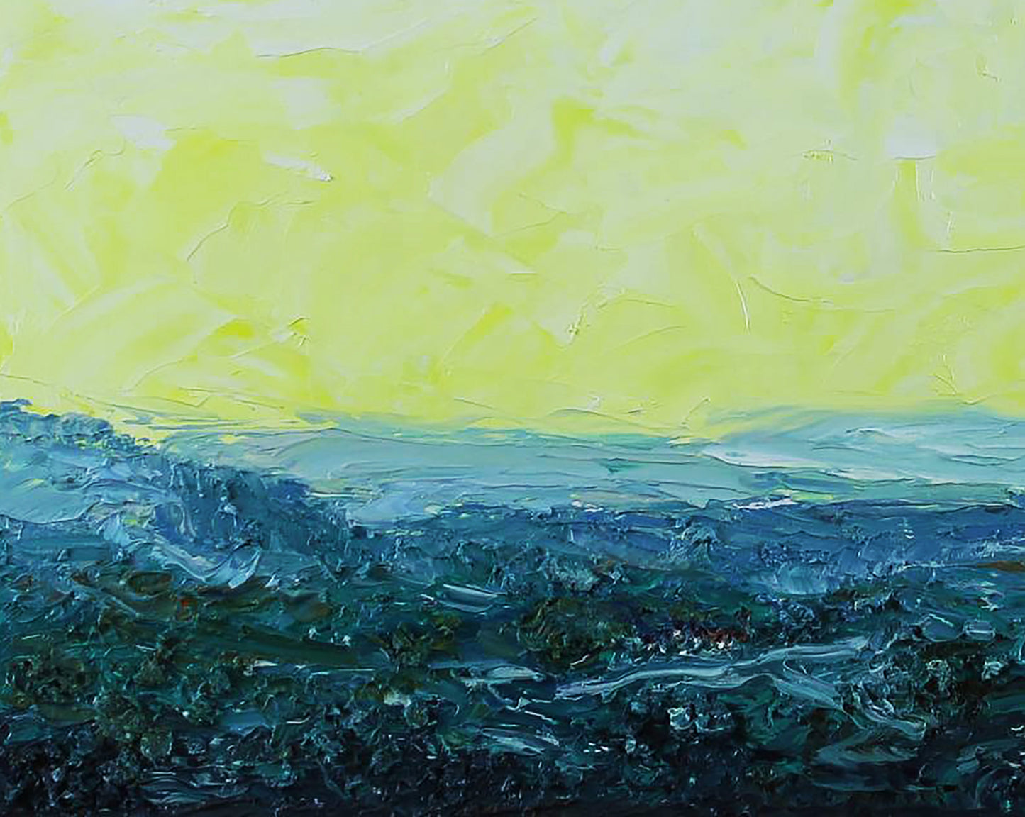 Oil painting Yellow landscape Andriy Klishyn