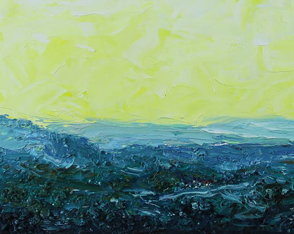 Oil painting Yellow landscape Andriy Klishyn