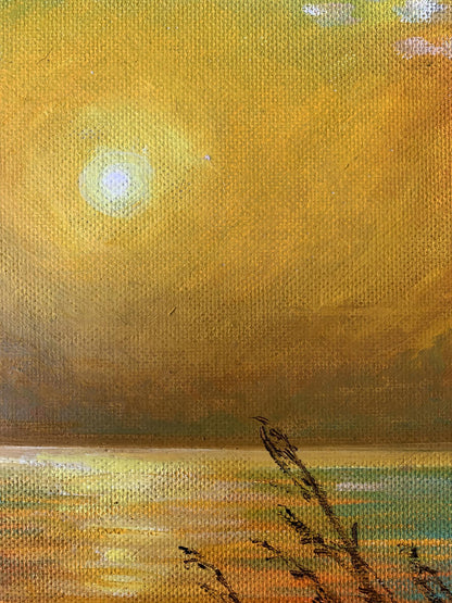 Oil painting Yellow sunset Valentina Simashchuk