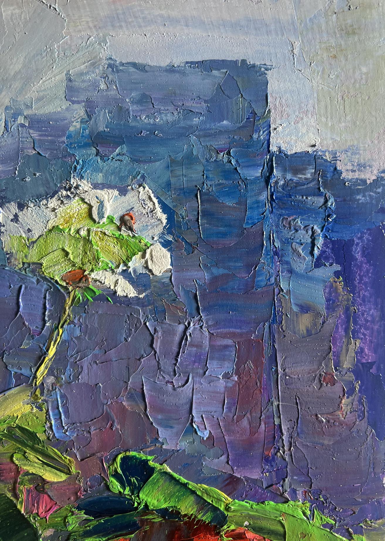 Oil painting Flowers on the windowsill Boris Serdyuk