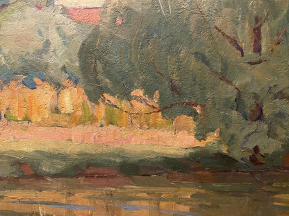 Oil painting Walk near the river Nikolai Bortnikov