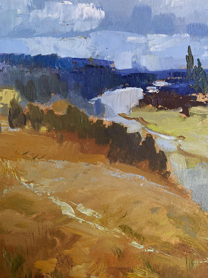 OIl painting The river flows into the distance Yuriy Suprunchuk