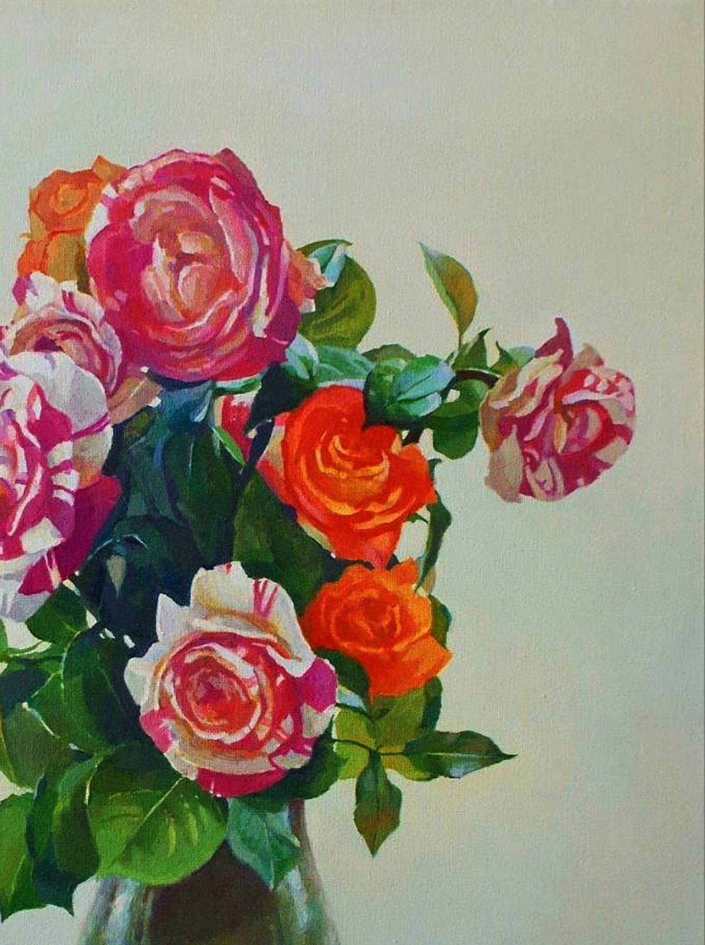 Oil painting Pink beauty of flowers Anastasia Yaroshevich