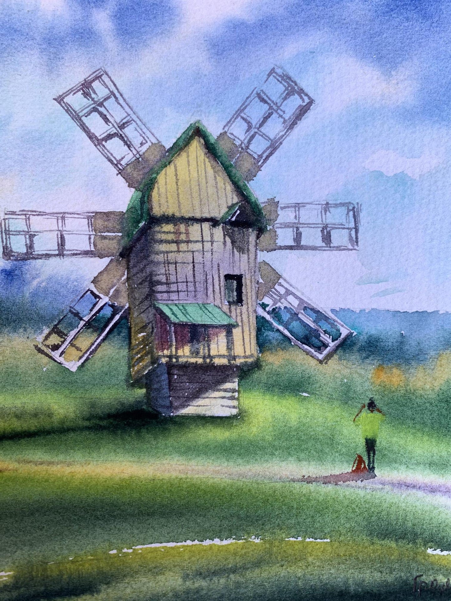 Pastel painting At the mill Svetlana Gramm