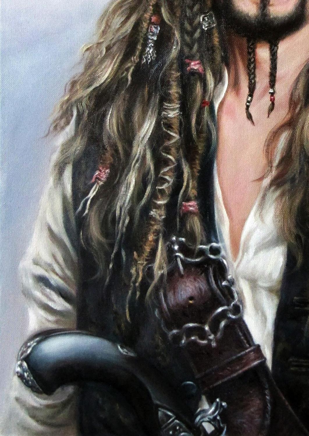 Oil painting Self-portrait as Jack Sparrow Valeriy Bulat