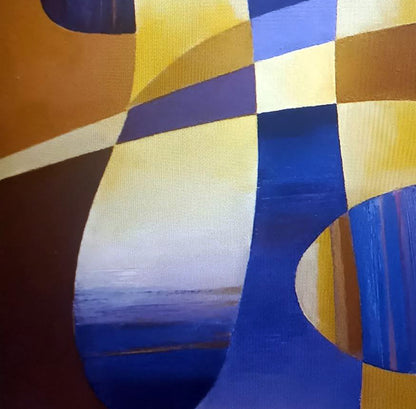 Oil painting Blue shapes Alexander Strashevich