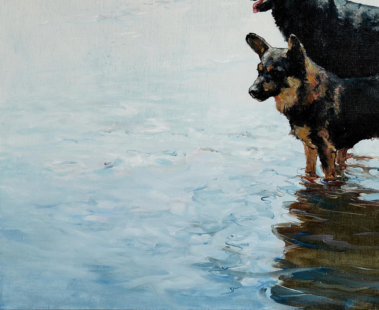 Oil painting Dog fate Oleg Kateryniuk