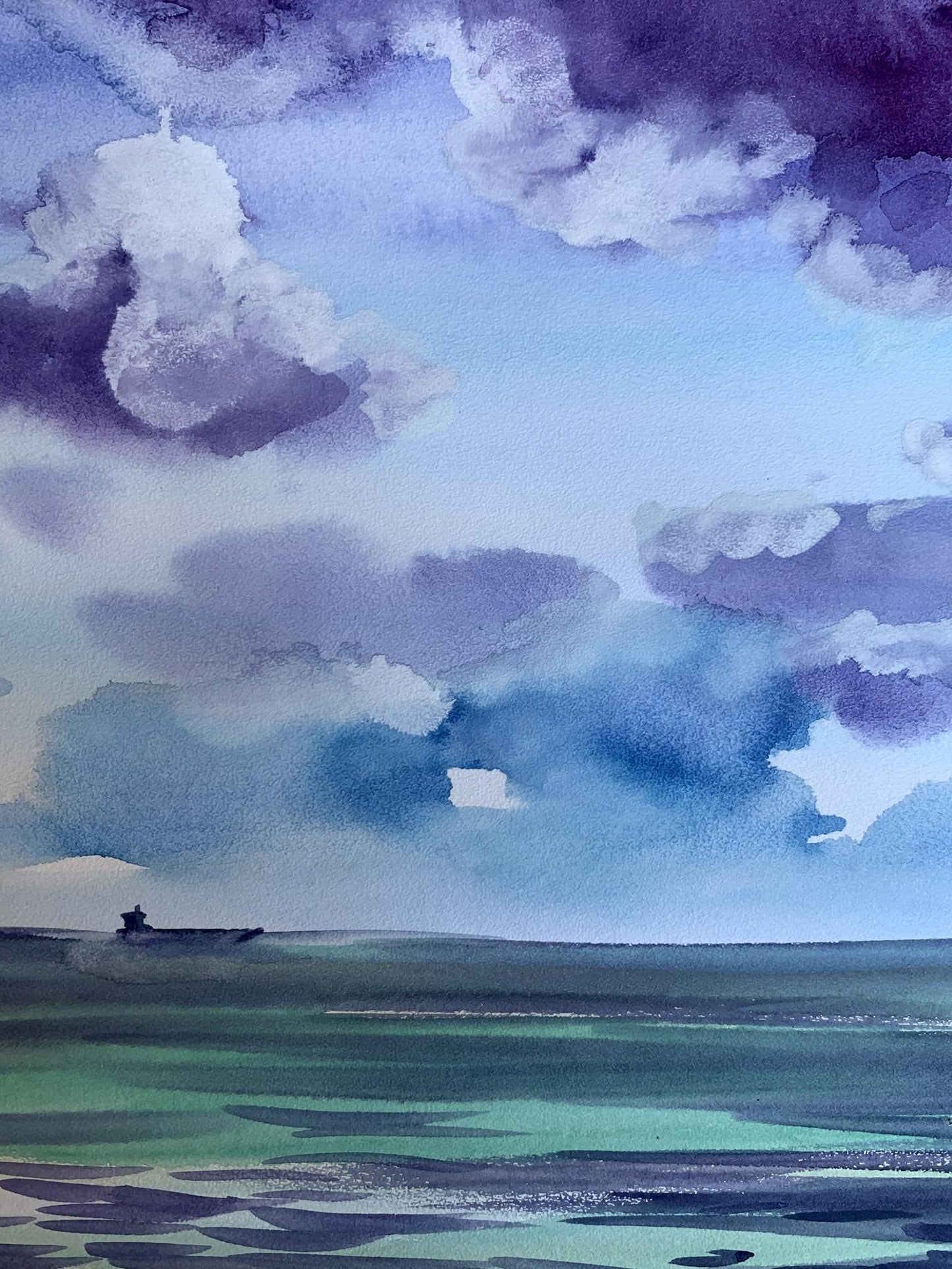 Watercolor painting Sea silence Svetlana Gramm