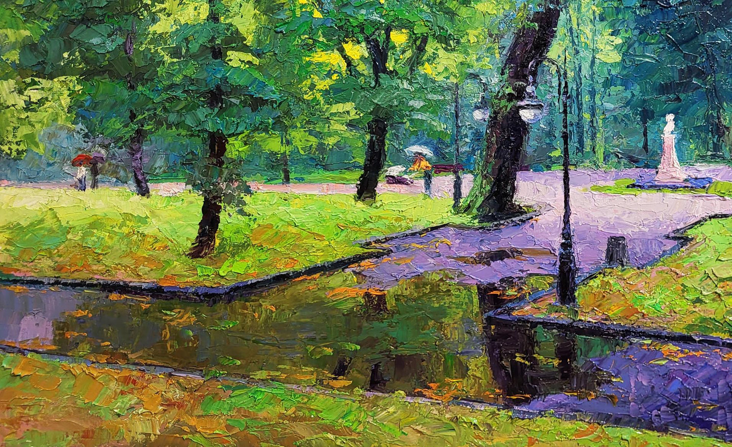 Oil painting City park Boris Serdyuk