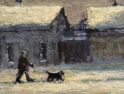 Oil painting Winter walk Volodymyr Pashchenko