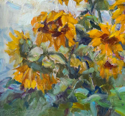 Oi painting Sunflowers are blooming Ivan Kovalenko