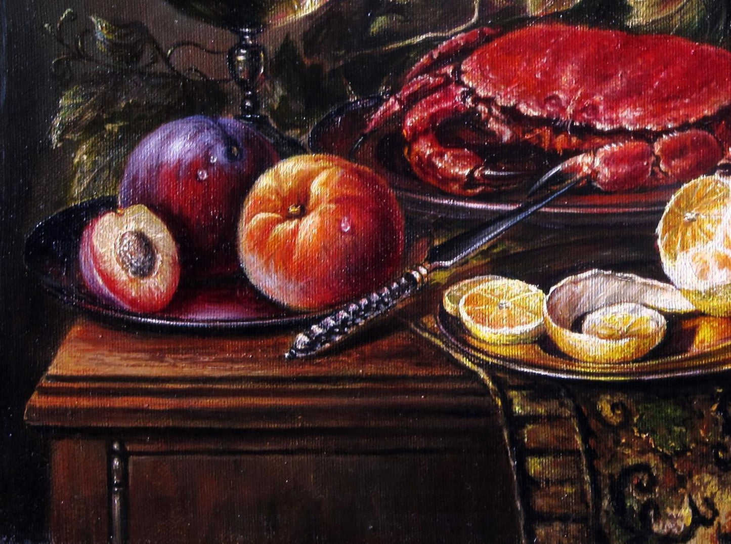 Oil painting Still life with a crab Valeriy Bulat