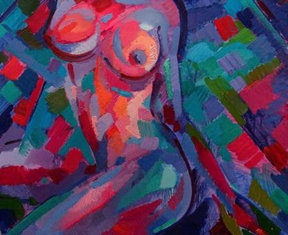 Oil painting Naked girl Peter Tovpev