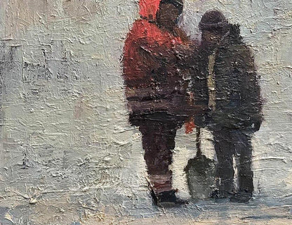 Oil painting Construction site Volodymyr Pashchenko