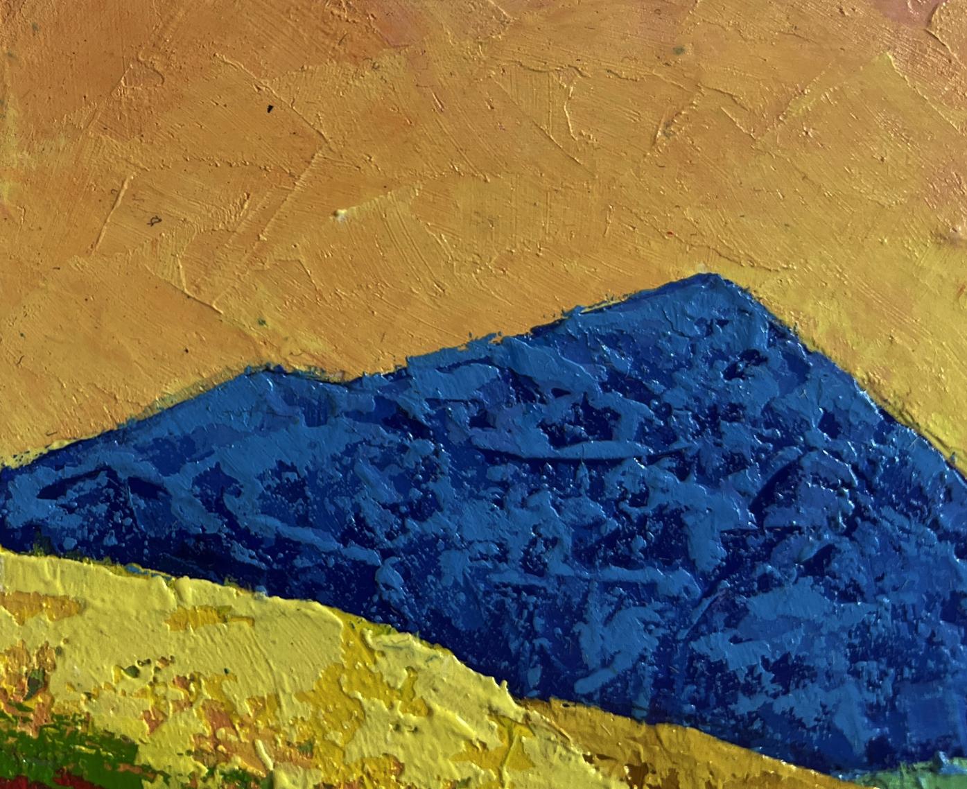 Oil painting The mountains are covered with meadows V. Zadorozhnya