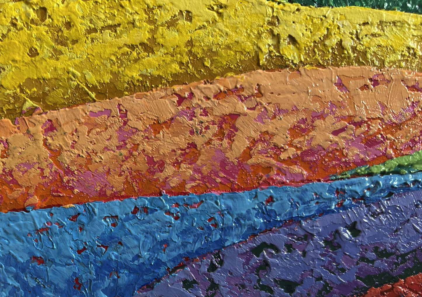 Oil painting Sunset rays over a mountain valley V. Zadorozhnya