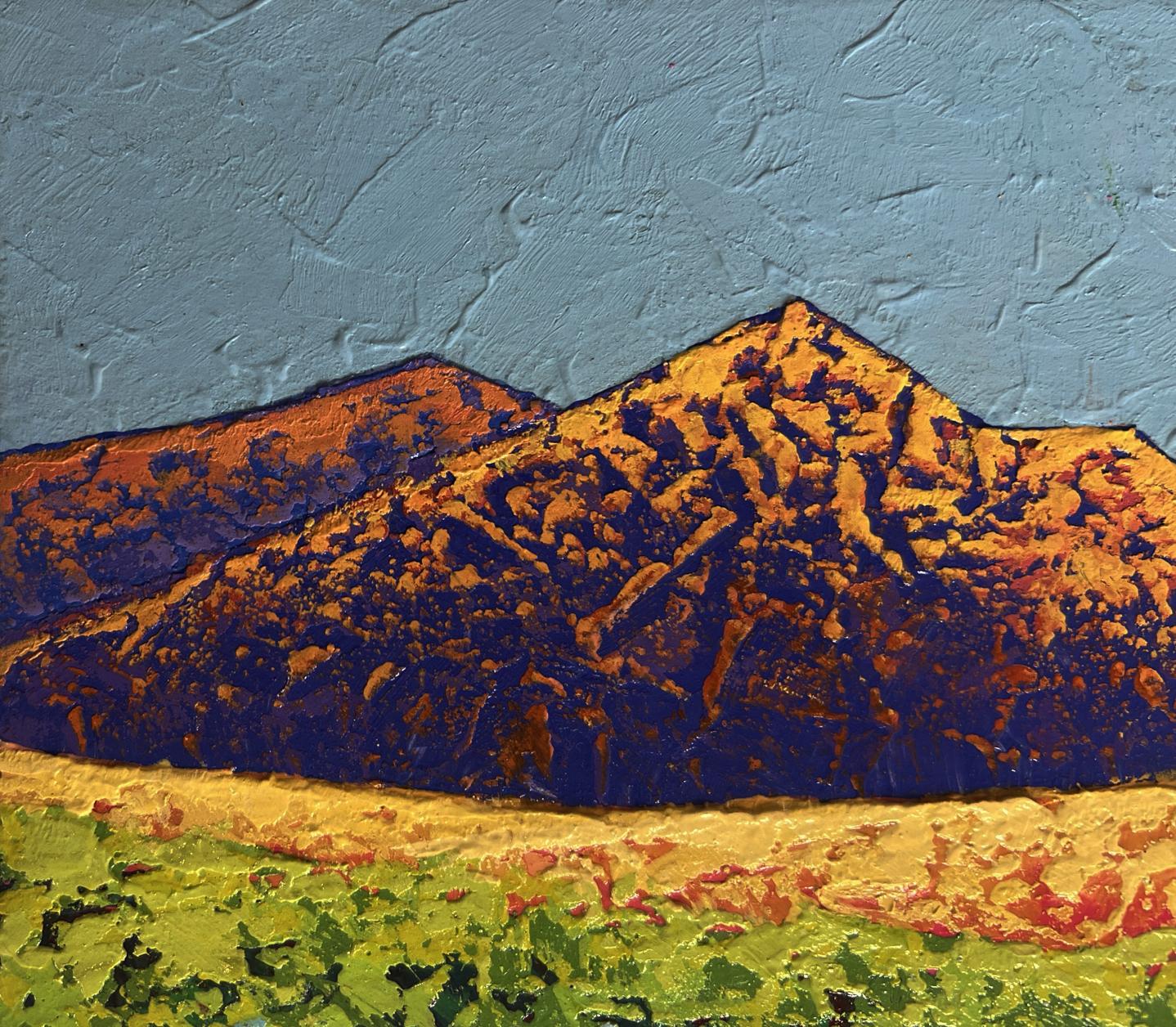 Oil painting Mighty mountains in the fields V. Zadorozhnya