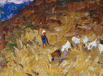 Oil painting Under the mountain Oleksiy Ivanyuk