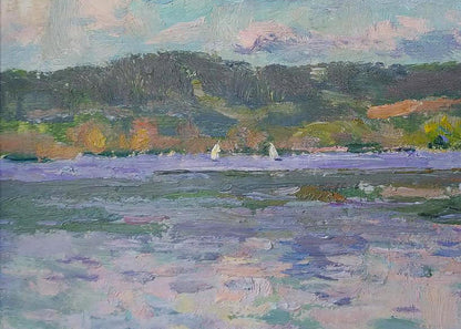 Oil painting Reservoir Yury Konovalov