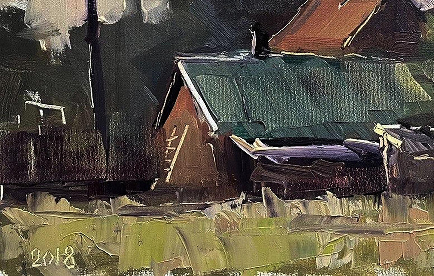 Oil painting Study in the village Volodymyr Pashchenko