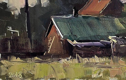 Oil painting Study in the village Volodymyr Pashchenko