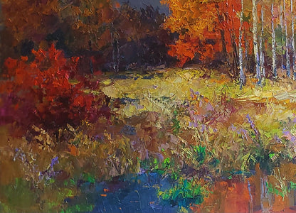 Oil painting Autumn forest Boris Serdyuk