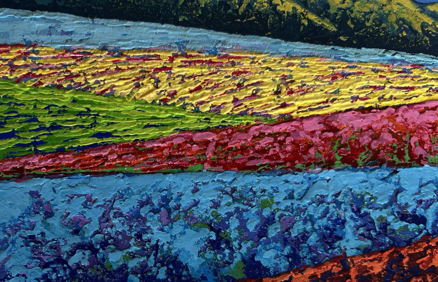 Oil painting Three autumn guards among the fields V. Zadorozhnya