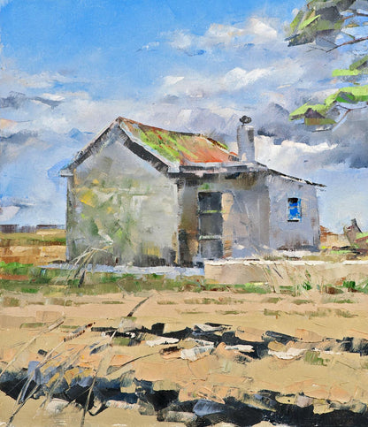 Oil painting House with history Volodymyr Gluhomanyuk