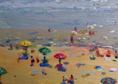 Oil painting City beach Yury Konovalov