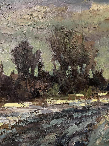 Oil painting Outside the village Volodymyr Pashchenko