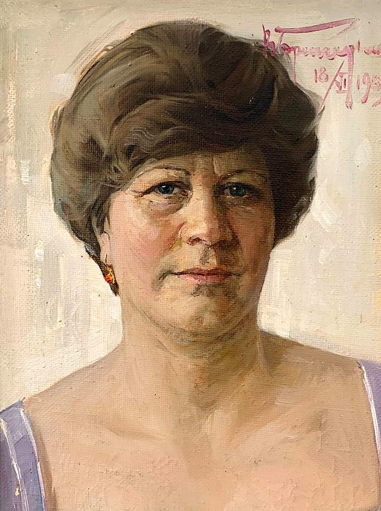 Oil painting Mom's portrait Brikulets Viktor Mikhailovich