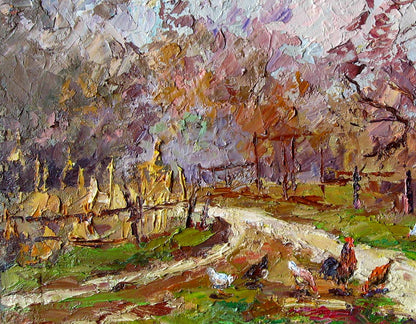 Oil painting Autumn landscape Boris Serdyuk