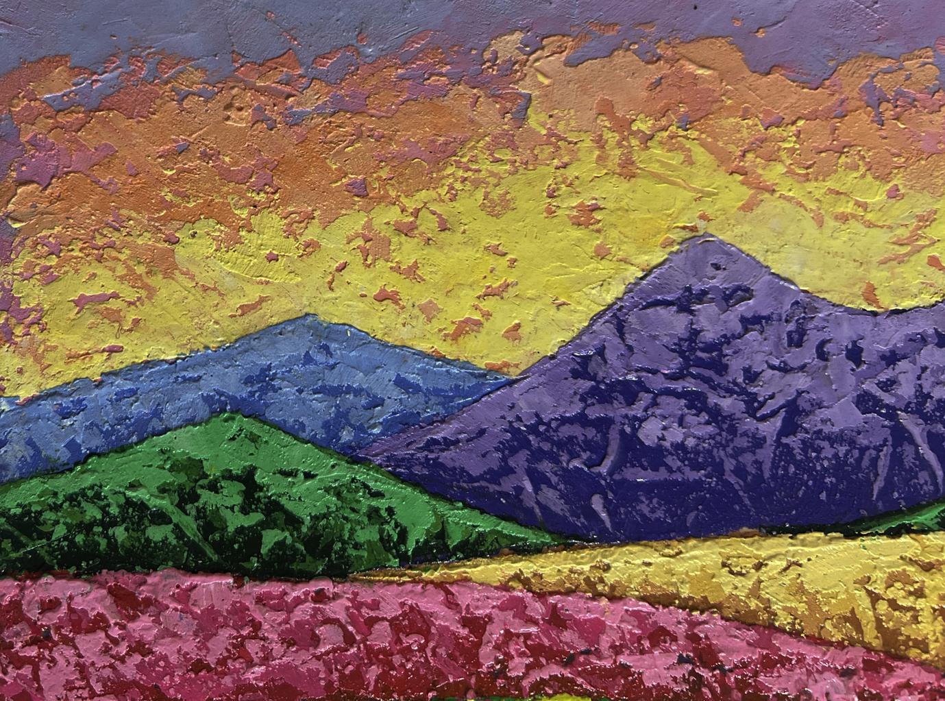 Oil painting Tranquility of the Mountains V. Zadorozhnya