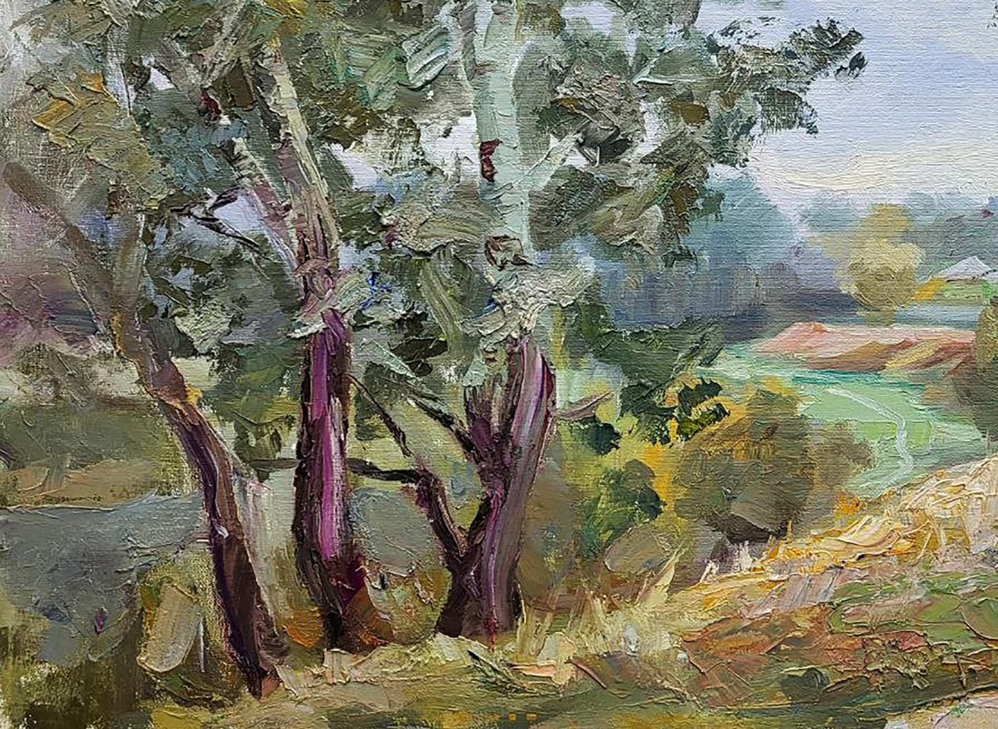 Oil painting Silver poplars Boris Serdyuk