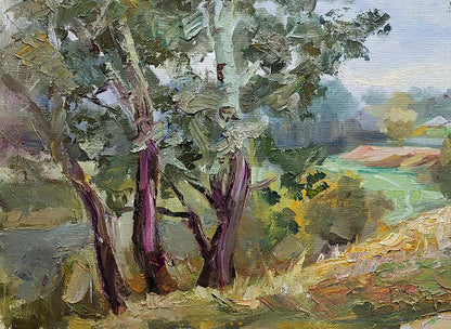 Oil painting Silver poplars Boris Serdyuk