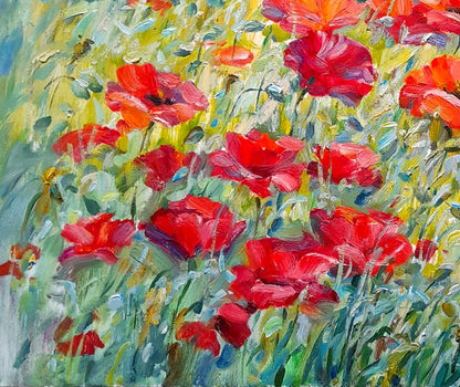 Oi painting Poppies in the fields Ivan Kovalenko