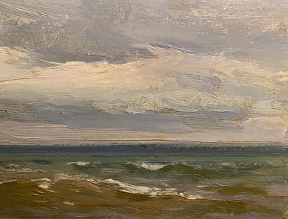 Oil painting Sea in December Arkady Strelov