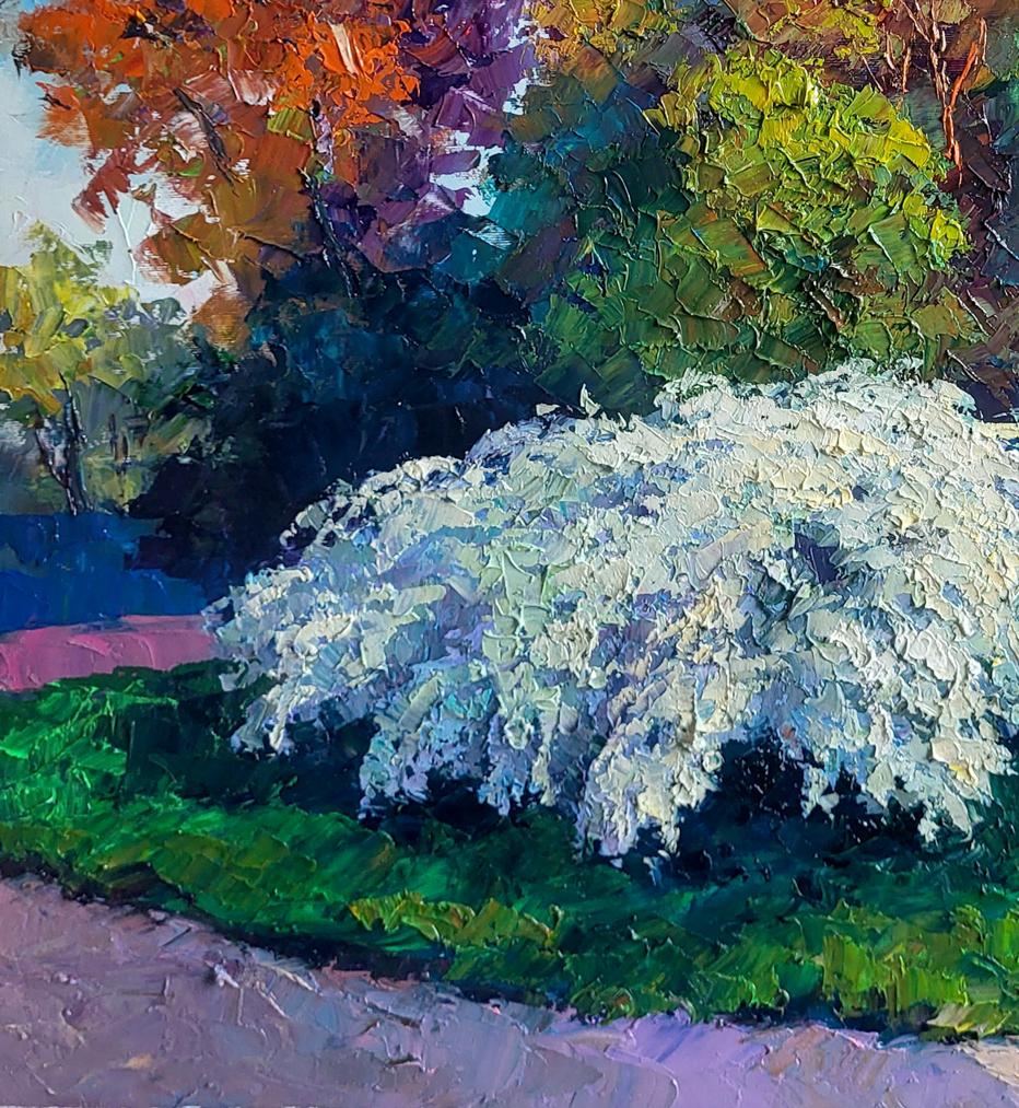 Oil painting Spirea Wangutta Bride Boris Serdyuk