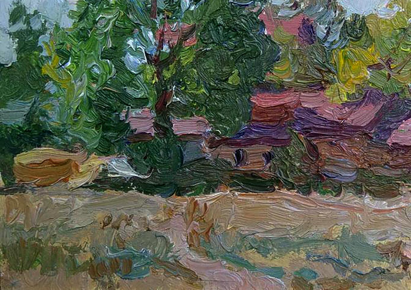 Oil painting Rural life Yury Konovalov