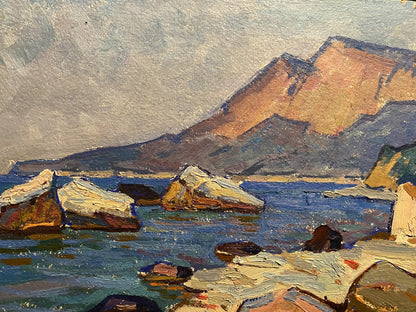 Oil painting Sea shore Grigoriy Ruban