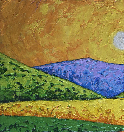 Oil painting The sky in the lights of the evening sun V. Zadorozhnya