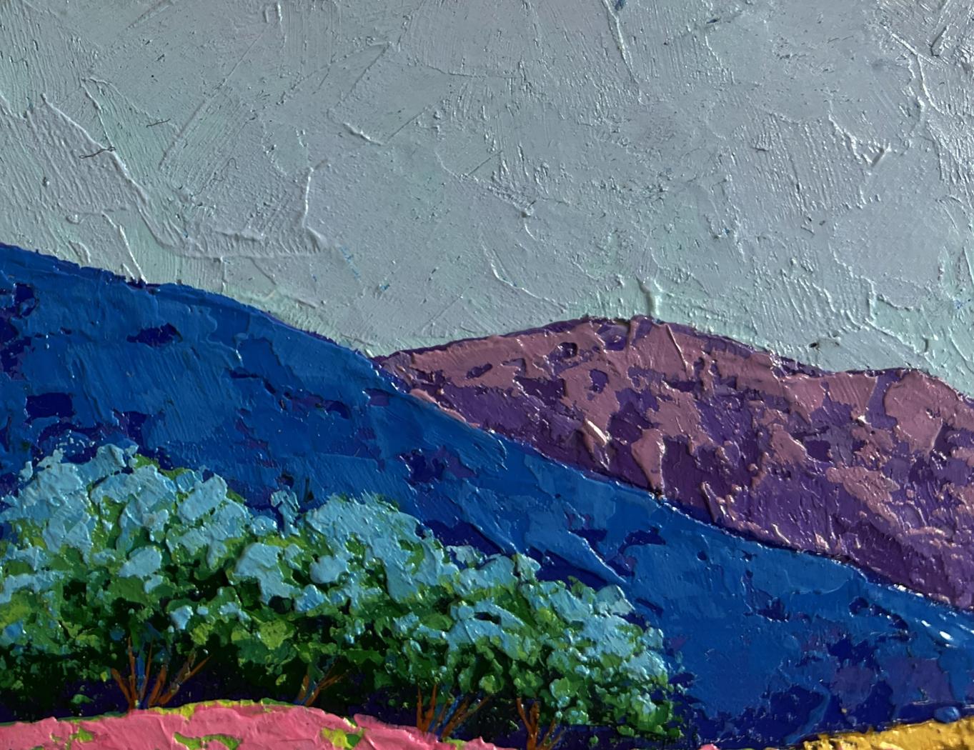 Oil painting Spending time in the mountain fields V. Zadorozhnya