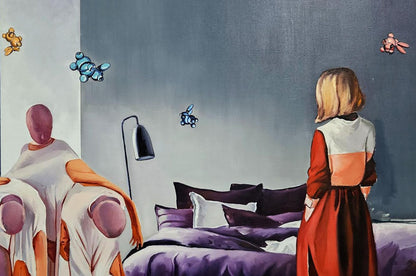 Oil painting The hostess came home Igor Konovalov