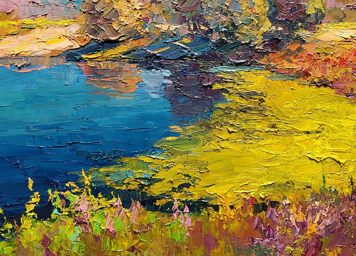 Oil painting At the pond Boris Serdyuk