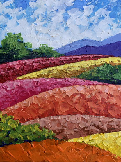 Oil painting Mountains and plains V. Zadorozhnya