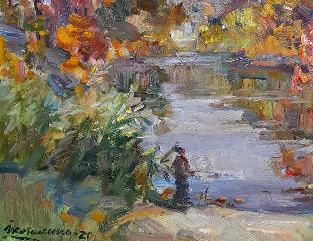 Oi painting Fishing Ivan Kovalenko