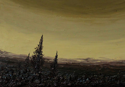 Oil painting Cloudy landscape Andriy Klishyn