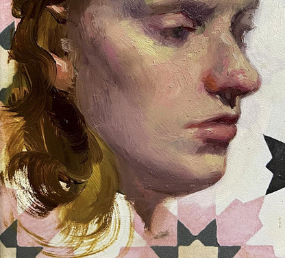 Oil painting Portrait of a woman Helena Annam Butt